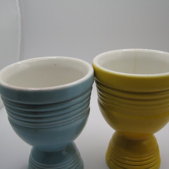 2 Vintage Hankscraff Fiesta Double Egg Cups - 1950's - Picture 4 of 7
